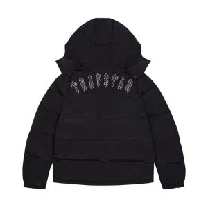 Detachable Hooded Trapstar Black Irongate Jacket