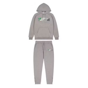Grey Trapstar Chenille Decoded Hooded Tracksuit