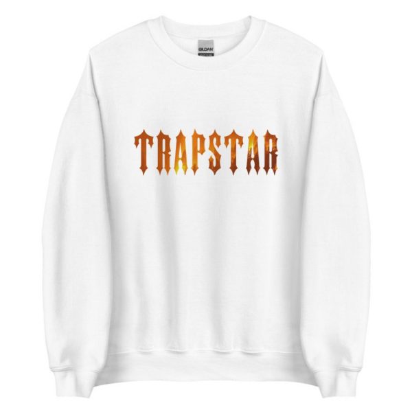 Trapstar Fire Print Logo Sweatshirt