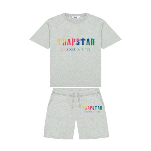 Trapstar Irongate Arch Chenille Grey Short Set