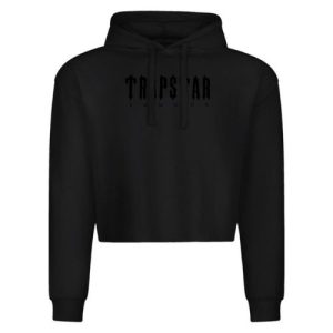 Black Trapstar Cropped Hoodie F