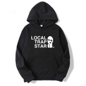 Black local trapstar hoodie