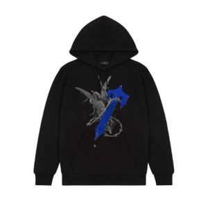 Black trapstar angel hoodie