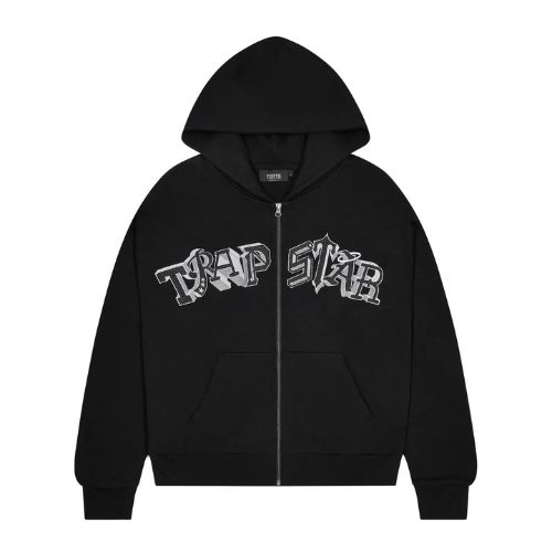 Black trapstar wildcard zip hoodie Black trapstar wildcard zip hoodie