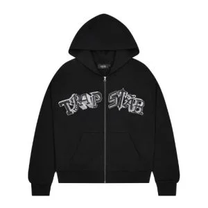 Black trapstar wildcard zip hoodie